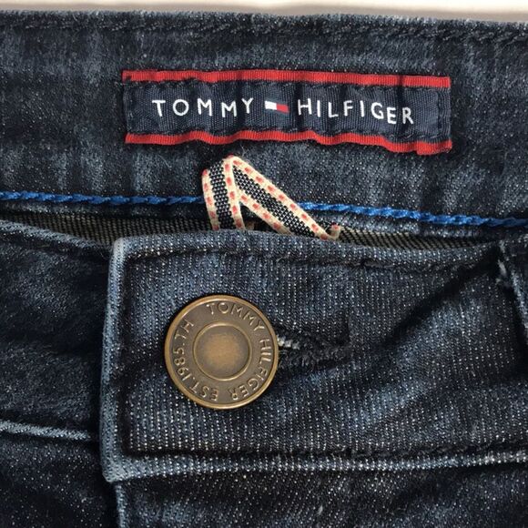 TOMMY HILFIGER Classic Boot Jeans Frayed Hem Womens Size 0 Wide Leg Flared Denim - Picture 5 of 12